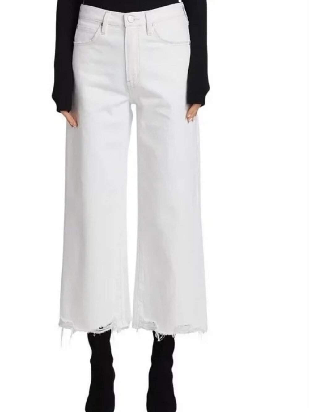 FRAME The Relaxed Straight Jean in White Modern Chew Size 25